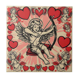 Vintage cupide  love tile