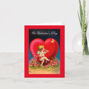 Vintage Cupid's Music Holiday Card