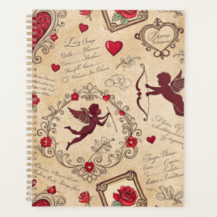 Vintage Cupid's Romantic Pattern (2) Planner