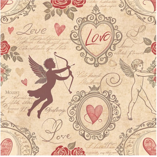 Vintage Cupid's Romantic Pattern (3) (Front)
