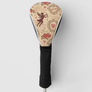 Vintage Cupid's Romantic Pattern (3) Golf Head Cover