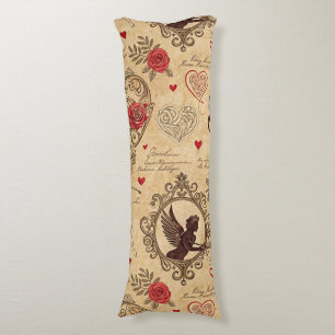 Vintage Cupid's Romantic Pattern (4) Body Cushion