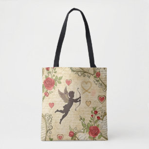 Vintage Cupid's Romantic Pattern (7) Tote Bag