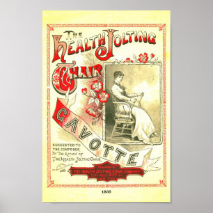 Vintage Cures, Health Jolting Chair 1885 Ad copy Poster