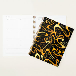 Vintage Curl Texture Swirls Spiral Planner