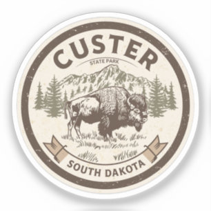 Vintage custer state park south dakota bison gifts