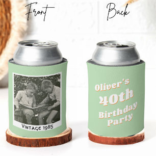 Vintage Custom  30th 40th 50th 60th Birthday Crew Can Cooler