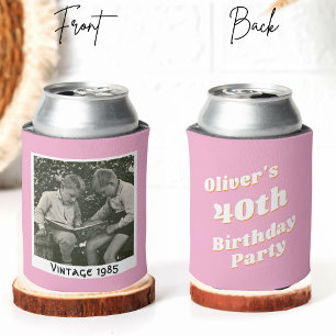 Vintage Custom  30th 40th 50th 60th Birthday Crew Can Cooler