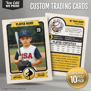 Vintage Custom Baseball Trading Card 10 pcs/pack