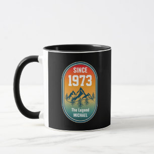 Vintage Custom Birthday The Legend Mountain Style Mug
