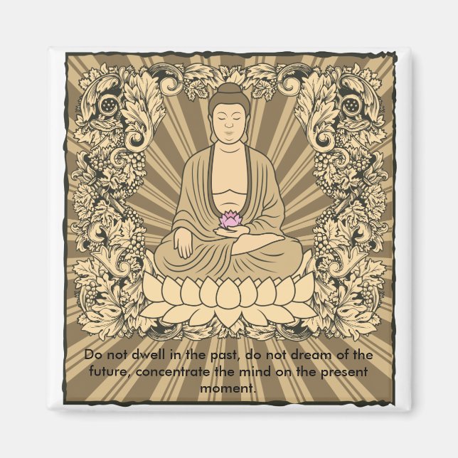Vintage Custom Buddha Magnet (Front)