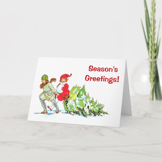 Vintage Custom Christmas Card (Front)