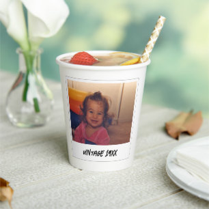Vintage Custom Face Personalised Paper Party Cups