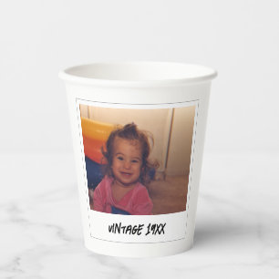 Vintage Custom Face Personalised Paper Party Cups
