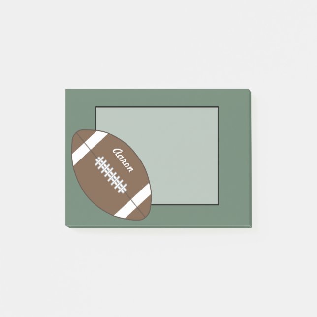 Vintage Custom Football Post It Notes Gift (Front)