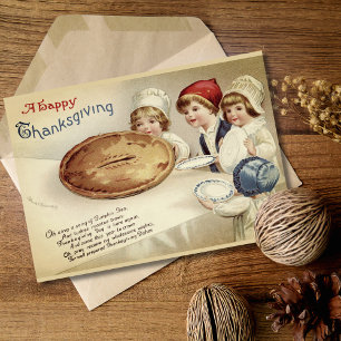 Vintage Custom Happy Thanksgiving Holiday Card