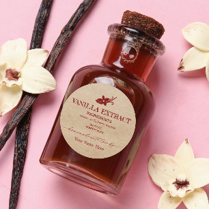 Vintage Custom Homemade Vanilla Extract Label