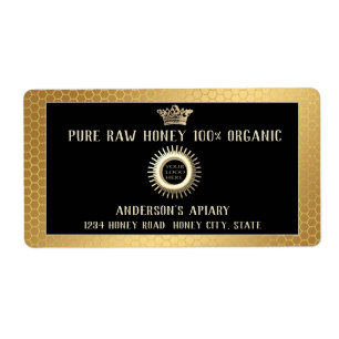 Vintage custom logo crown honey comb honey jar cla