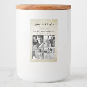 Vintage Custom Photo Collage Wedding Food Label