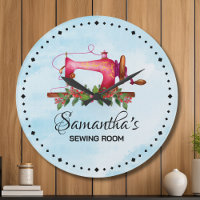 Vintage Custom Pink Sewing Room cute watercolor