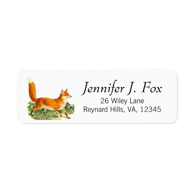 Vintage Custom Red Fox Cute Forest Animal (Front)