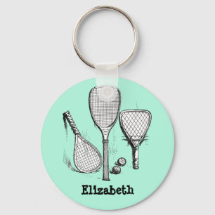 Vintage Custom Tennis Freak Keychain