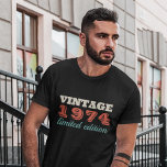 Vintage custom year birthday for men T-Shirt<br><div class="desc">Vintage custom year limited edition birthday for men</div>