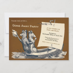 Vintage Customisable Going Away Party Invitation