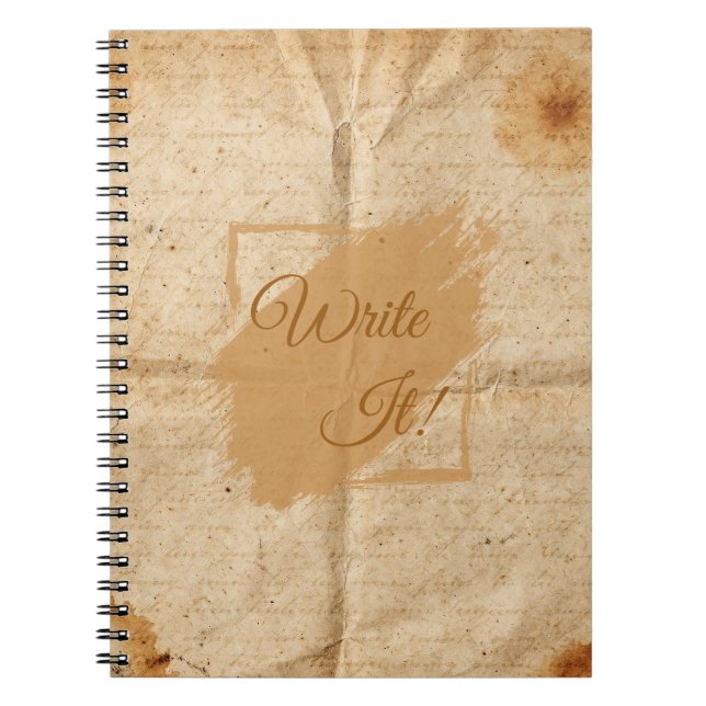 Vintage Customisable Notebook (Front)