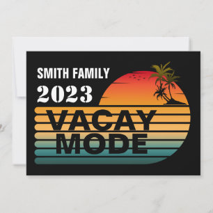VINTAGE CUSTOMIZE FAMILY SUMMER VACATION MODE INVITATION