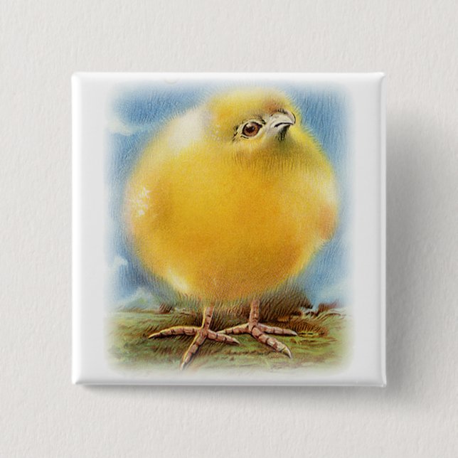 Vintage Cute Animal Easter  15 Cm Square Badge (Front)