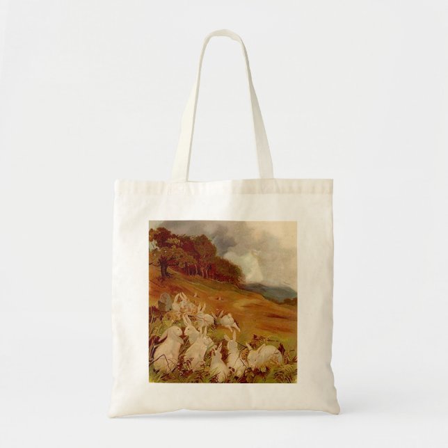 Vintage Cute Animal Easter | Bunny  Tote Bag (Front)