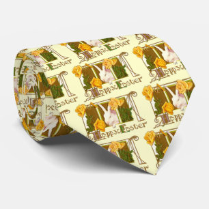 Vintage Cute Animal Easter Tie
