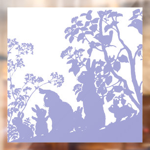Vintage Cute Animal Easter  Window Cling
