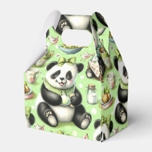 Vintage Cute Baby Panda Favour Box