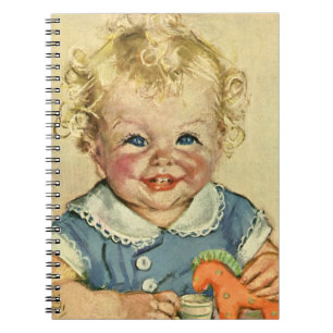 Vintage Cute Blonde Scandinavian Baby Boy or Girl Notebook