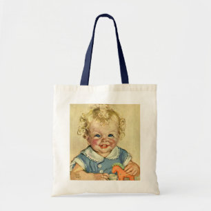 Vintage Cute Blonde Scandinavian Baby Boy or Girl Tote Bag