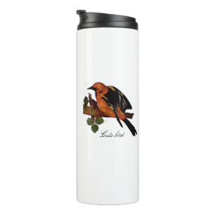 Vintage Cute Bright Colourful Bird and Foliage Thermal Tumbler
