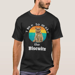 Vintage Cute Chef Cat Time To Make Biscuits W Suns T-Shirt