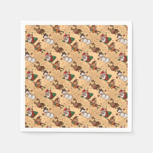 Vintage Cute Christmas Pattern Napkin