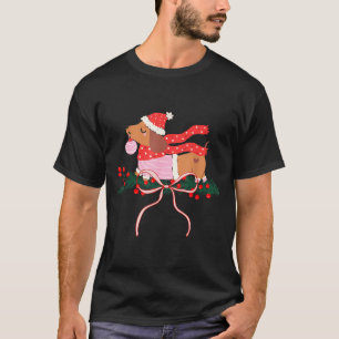 Vintage Cute Dachshund Christmas Wiener Dog Lover  T-Shirt