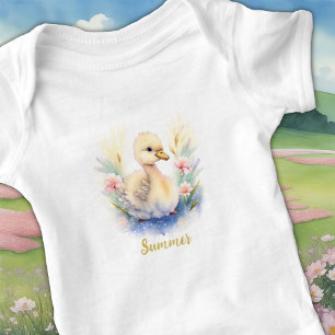 Vintage Cute Ducky Baby Bodysuit