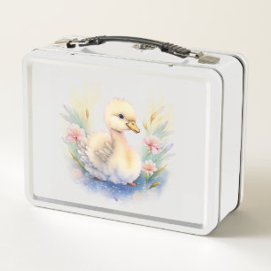 Vintage Cute Ducky Metal Lunch Box