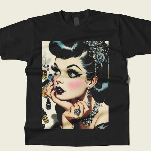 Vintage Cute Goth Pin Up T-Shirt
