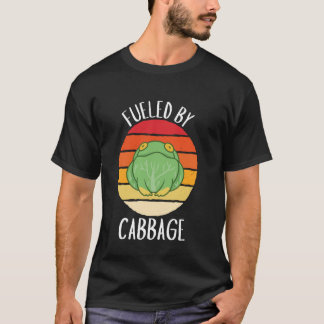 Vintage Cute Kawaii Frog Fueled By Cabbage Lover T-Shirt