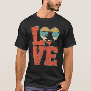 Vintage Cute Love Panda Bear Lover Animals Valenti T-Shirt