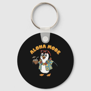 Vintage Cute Penguin Hawaii Aloha Mode Retro Key Ring