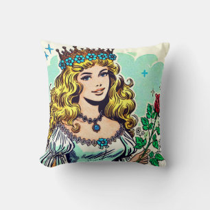 Vintage Cute Princess Comics Cushion