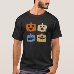 Vintage Cute Pumpkins Retro Halloween Costume T-Shirt