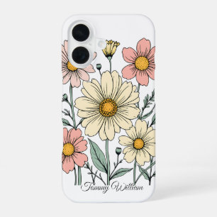 Vintage Cute Retro Groovy Hippie Flowers iPhone 16 Case